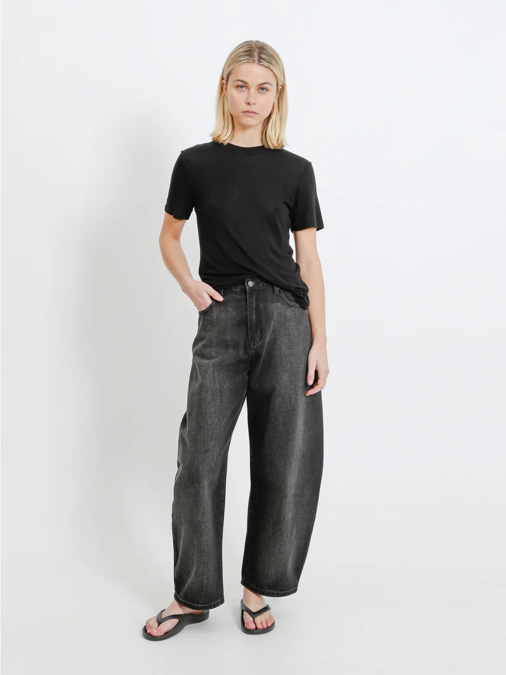 ALPHA60 Essex Black Washed Jeans - Picture 3 of 5